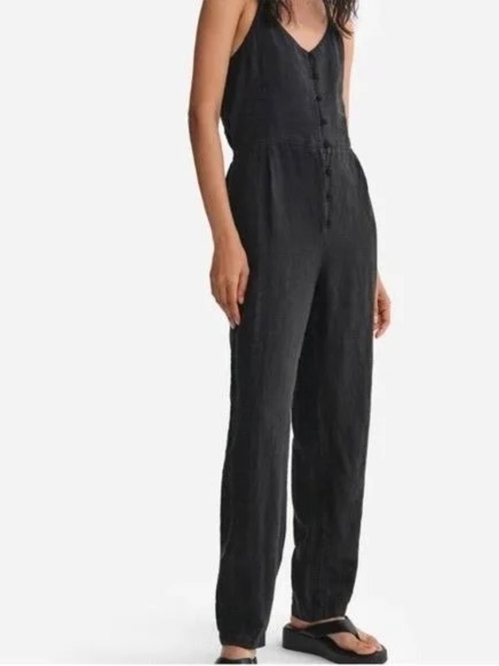 MATE the Label Organic Linen Tank Jumpsuit